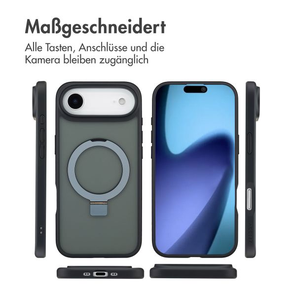 Accezz Ring Stand Backcover mit MagSafe Apple iPhone Air - Schwarz