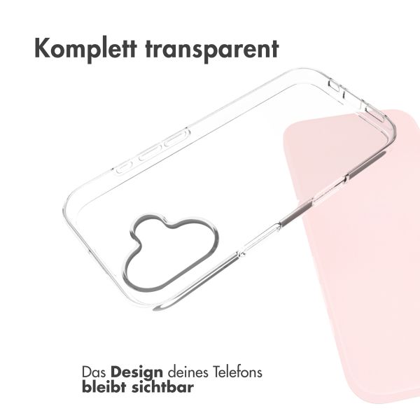 Accezz TPU Clear Cover für das iPhone 16 - Transparent