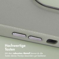 Accezz MagSafe Leather Backcover Apple iPhone 14 Pro - Light Grey
