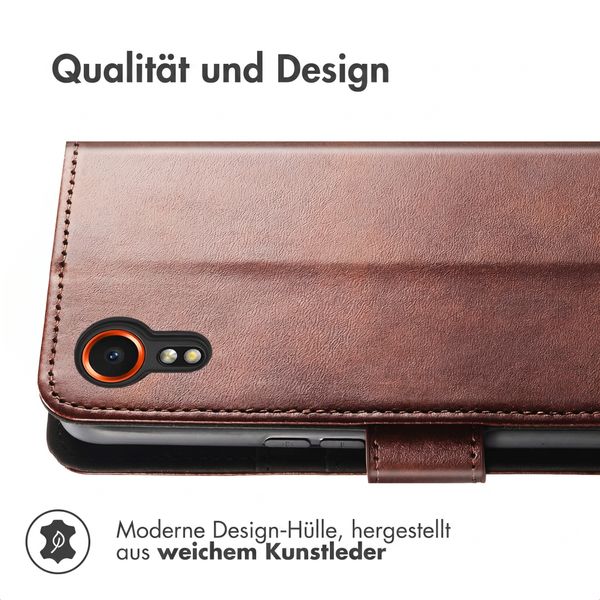 imoshion Luxuriöse Klapphülle Samsung Galaxy Xcover 5 - Dunkelbraun