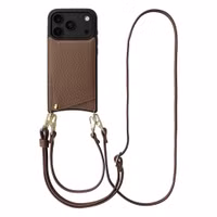 Selencia Nova HandyHülle mit Kordel und Kartenhalter Apple iPhone 18 Pro / 17 Pro - Mocha Brown