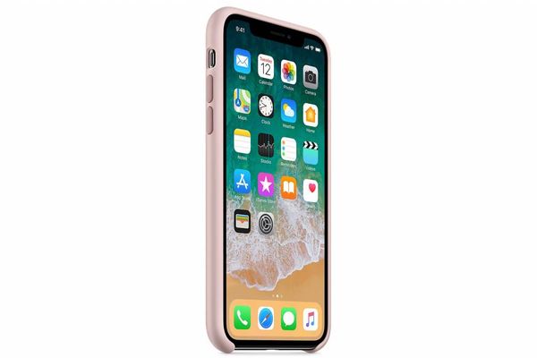 Apple Rosa Silikon-Case für Apple iPhone X