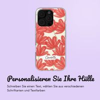 Personalisierte Hülle mit Blumen iPhone 16 Pro - Transparent