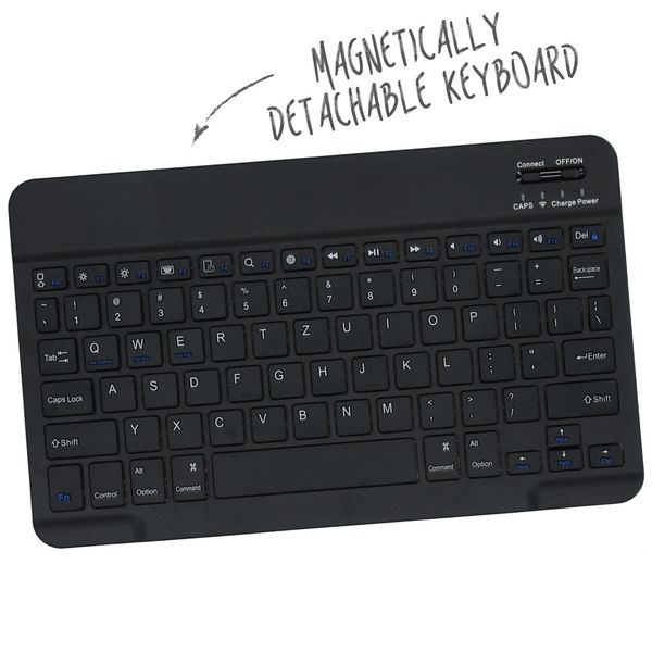 Accezz QWERTZ ﻿Bluetooth Keyboard Klapphülle für das Apple iPad 9 (2021) 10.2 Zoll / iPad 8 (2020) 10.2 Zoll / iPad 7 (2019) 10.2 Zoll
