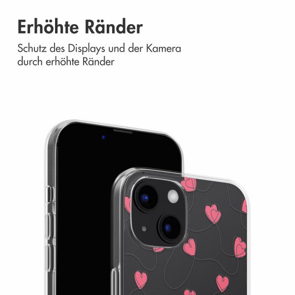 imoshion  Design Hülle für das iPhone 13 - Dusty Rose Connected Hearts