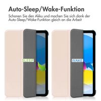 imoshion Trifold Klapphülle Apple iPad 11 (2025) 11 Zoll A16 / iPad 10 (2022) 10.9 Zoll - Beige