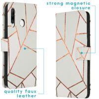imoshion Design TPU Klapphülle Huawei P30 Lite - White Graphic