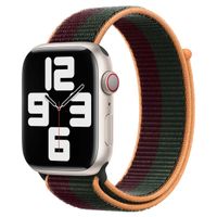 Apple Sport Loop Armband für Apple Watch Series 1 bis 10 / SE / Ultra (2) (44/45/46/49 mm) - Dark Cherry/Forest Green