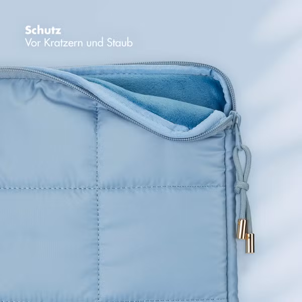 Selencia Puffy Laptop Hülle 13-14 Zoll - Laptop Sleeve - Slate Blue