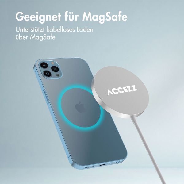 Accezz Wireless Charger USB-C | Drahtloses MagSafe- und Qi2-Ladegerät - 1 Meter - Weiß