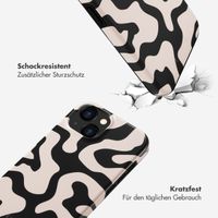 Selencia Vivid Tough Back Cover für das iPhone 15  - Art Wave Black