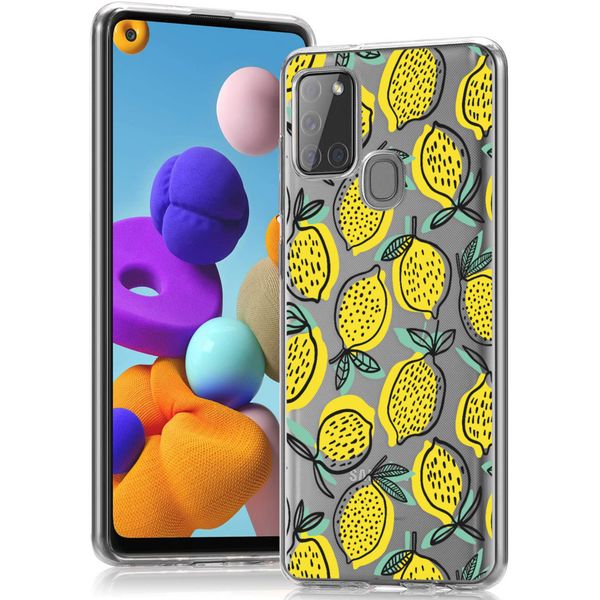 imoshion Design Hülle für das Samsung Galaxy A21s - Lemon - Gelb