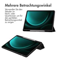 imoshion Trifold Hardcase Klapphülle für das Samsung Tab S10 Plus / Tab S9 FE Plus / Tab S9 Plus 12.4 Zoll - Schwarz