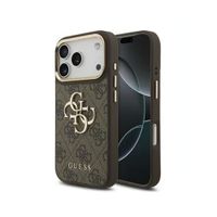 Guess 4G Metal Logo Back Cover Apple iPhone 18 Pro / 17 Pro - Braun