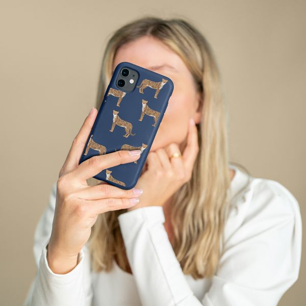 imoshion Design Hülle Huawei P30 Lite - Leopard - Blau