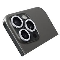 Holdit Kameraprotektor Glitzer für das Apple iPhone 15 Pro / 15 Pro Max - Silver