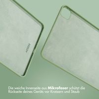 Accezz Liquid Silicone Back Cover mit Stifthalter Apple iPad Pro 11 (2022 / 2021 / 2020 / 2018) - Hellgrün