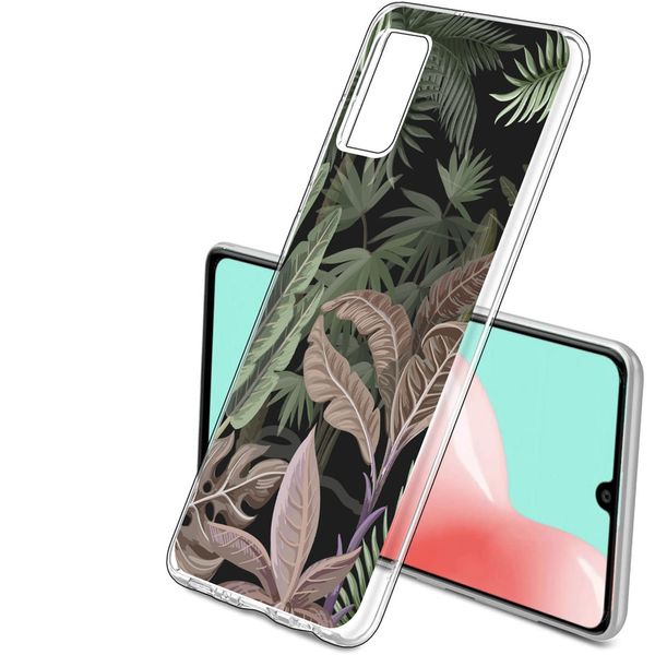 imoshion Design Hülle Samsung Galaxy A41 - Dschungel - Grün / Rosa