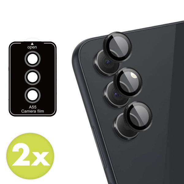 imoshion 2er-Pack Objektivschutz für Kamera für das Samsung Galaxy A55 - Schwarz