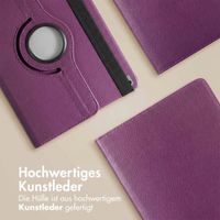 imoshion 360° drehbare Klapphülle Apple iPad 9 (2021) 10.2 Zoll / iPad 8 (2020) 10.2 Zoll / iPad 7 (2019) 10.2 Zoll - Violett