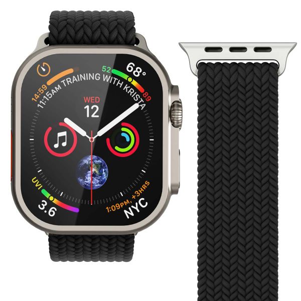 Vonmählen Woven Loop Armband für deine Apple Watch | 44/45/46/49 mm - Schwarz