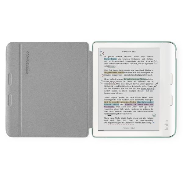 Kobo Basic SleepCover Klapphülle Kobo Libra Colour - Garden Green