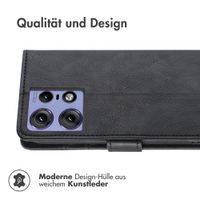 imoshion Luxuriöse Klapphülle Motorola Edge 50 Pro - Schwarz