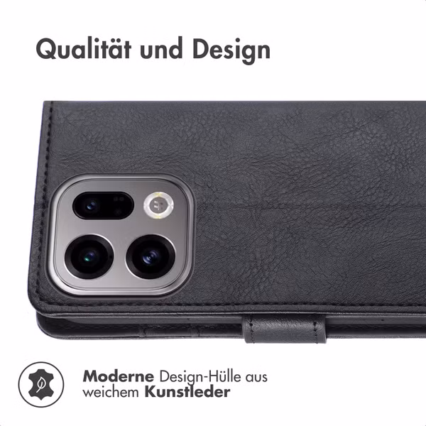 imoshion Luxuriöse Klapphülle Oppo Find X9 - Schwarz