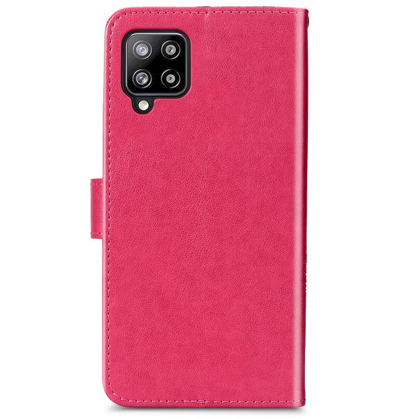 Kleeblumen Klapphülle Samsung Galaxy A42 - Fuchsia