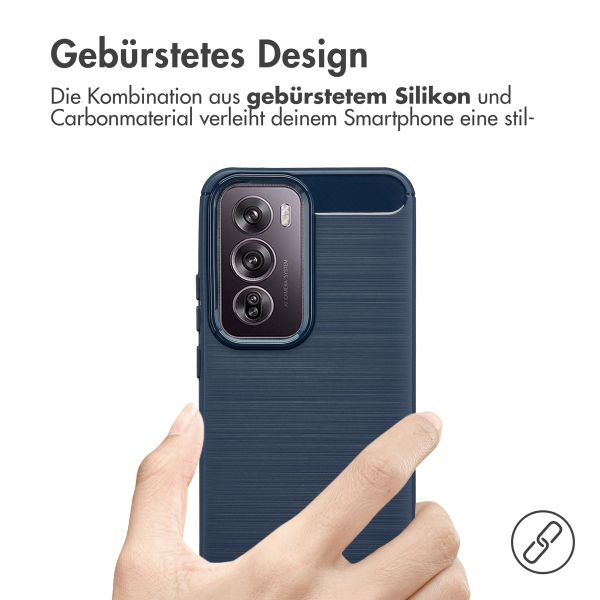 imoshion Brushed Back Cover für das Oppo Reno 12 - Dunkelblau