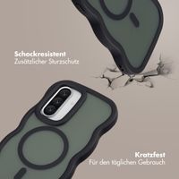 Selencia Wavy Backcover mit MagSafe Samsung Galaxy A36 / A56 - Schwarz