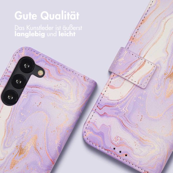 imoshion ﻿Design Klapphülle für das Samsung Galaxy S23 - Purple Marble