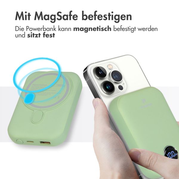 imoshion MagSafe Powerbank - 10.000 mAh - Kabellose Powerbank - Mintgrün