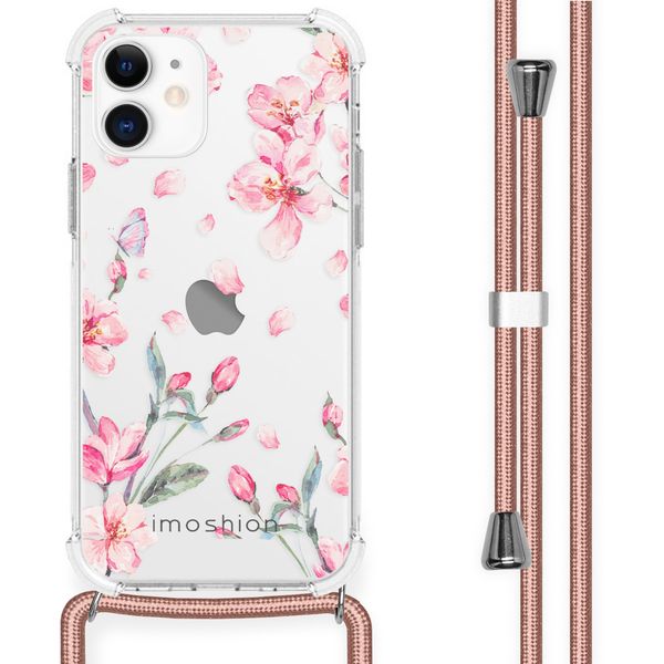 imoshion Design Hülle mit Band für das iPhone 12 Mini - Blossom Watercolor