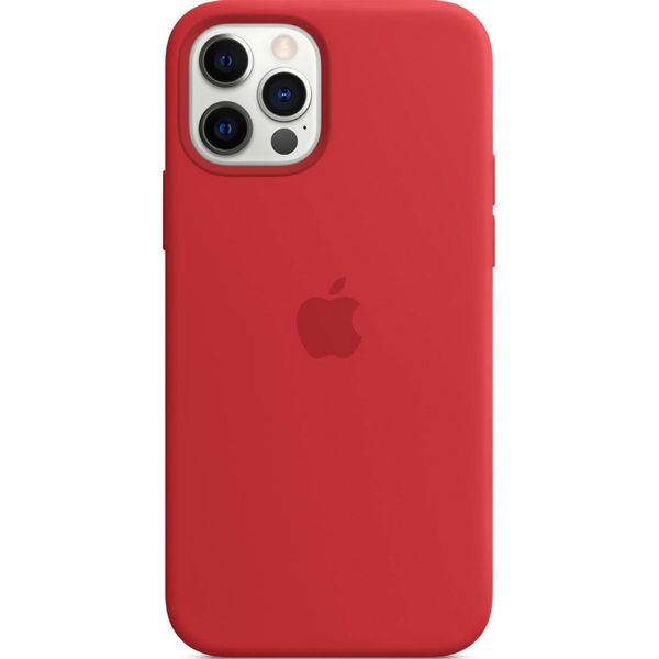 Apple Silikon-Case MagSafe iPhone 12 (Pro) - Red