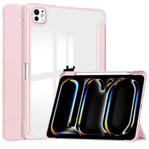 imoshion Trifold Hardcase Klapphülle Apple iPad Pro 13 (2024) M4 - Rosa