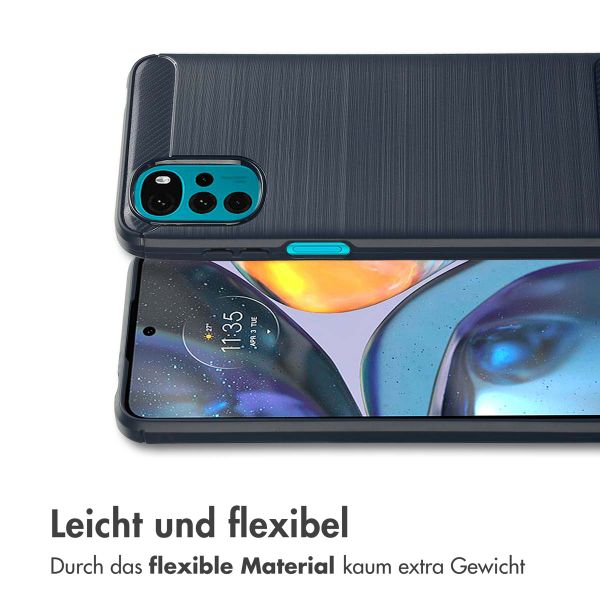 imoshion Brushed Back Cover Motorola Moto G22 - Dunkelblau