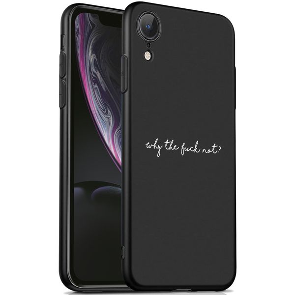 imoshion Design Hülle iPhone Xr - Why The Fuck Not - Schwarz