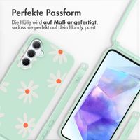 imoshion SilikonHülle design mit Band Samsung Galaxy A55 - Green Flower Distance