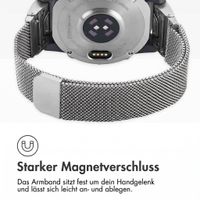 imoshion QuickFit® Milanese Armband -   Garmin 22 mm Anschluss - Größe L/XL - Silber