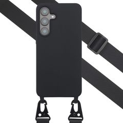 Selencia SilikonHülle mit abnehmbarem Band Samsung Galaxy S25 FE - Schwarz