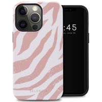 Selencia Vivid Back Cover Apple iPhone 13 Pro - Colorful Zebra Old Pink