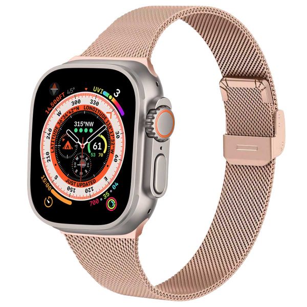 imoshion Mailändische Faltarmband für das Apple Watch Series 1-10 / SE / Ultra (2) - 42/44/45/46/49 mm - Rose Gold