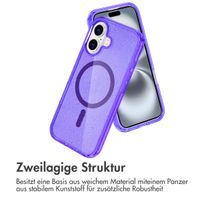 imoshion Sparkle Back Cover mit MagSafe für das Apple iPhone 16 - Glitzer Violett