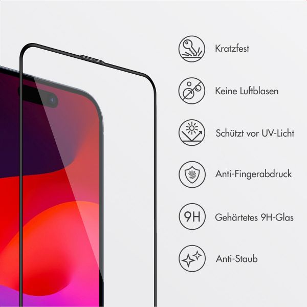 Accezz Gehärteter Glas-Schutz + Applikator Apple iPhone 17 Pro