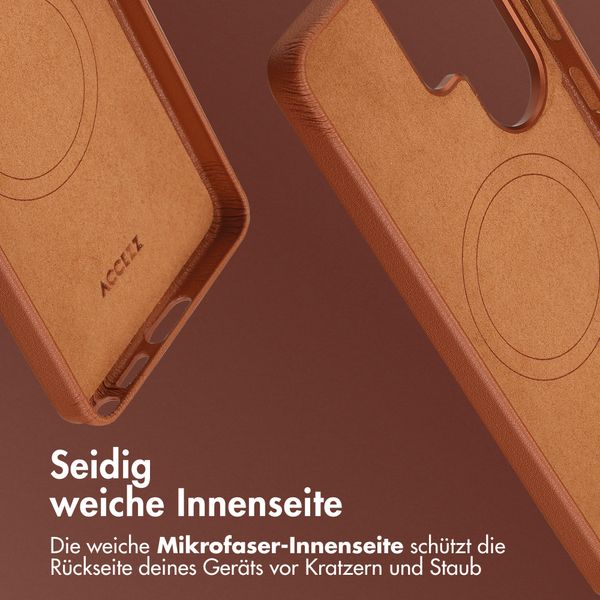 Accezz MagSafe Leather Backcover Samsung Galaxy S26 Ultra - Sienna Brown