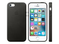 Apple Schwarzes Leder-Case Apple iPhone SE (2016) / 5 / 5s - Schwarz