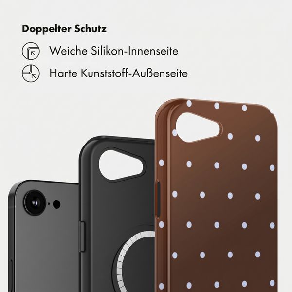 Selencia Vivid Rückabdeckung mit MagSafe Apple iPhone 17e / 16e - Happy Dots Chocolate