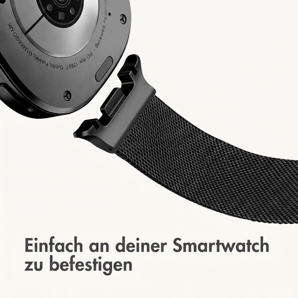 imoshion Mailändische Magnetarmband für Samsung Galaxy Watch 9 (40/44mm) / Watch 8 (40/44mm) / Classic (46mm) - Schwarz