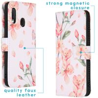 imoshion Design TPU Klapphülle für das Samsung Galaxy A20e - Blossom Watercolor